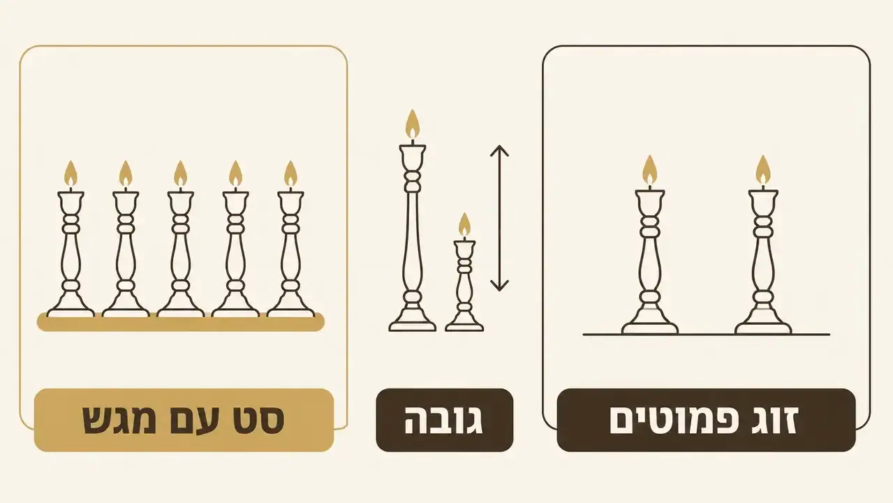 כמה נרות מדליקים ואיך זה נראה על שולחן השבת