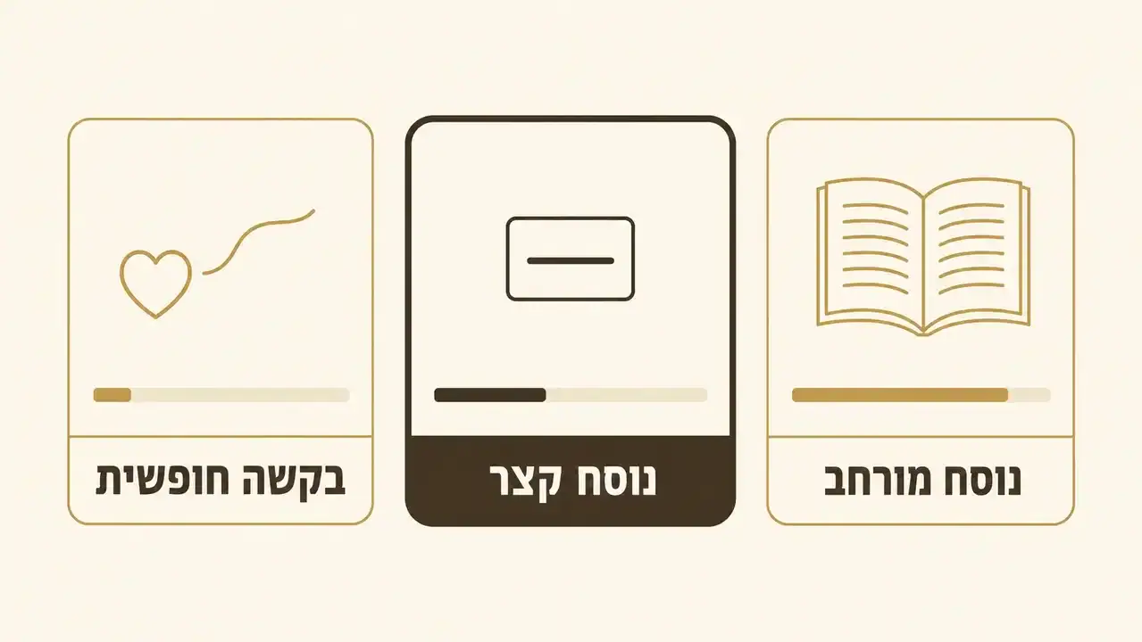מתי מתאים נוסח מורחב ומתי בקשה אישית חופשית