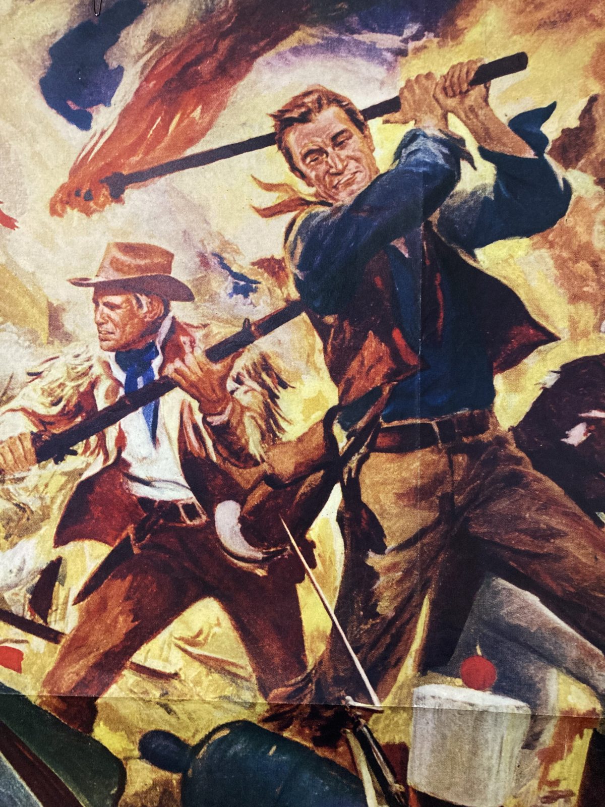 The Alamo 1960 Large Vintage Movie Poster John Wayne Widmark Rare YU - Image 3