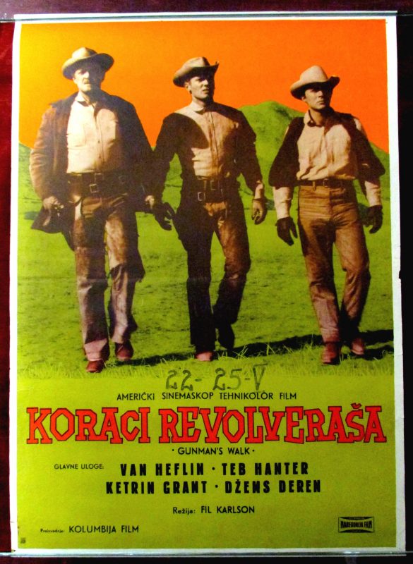 Movie Poster Gunman's Walk Vintage 1958 Western Carlson