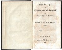 Grundsatze der Erziehung Niemeyer 1835 Education Pedagogy