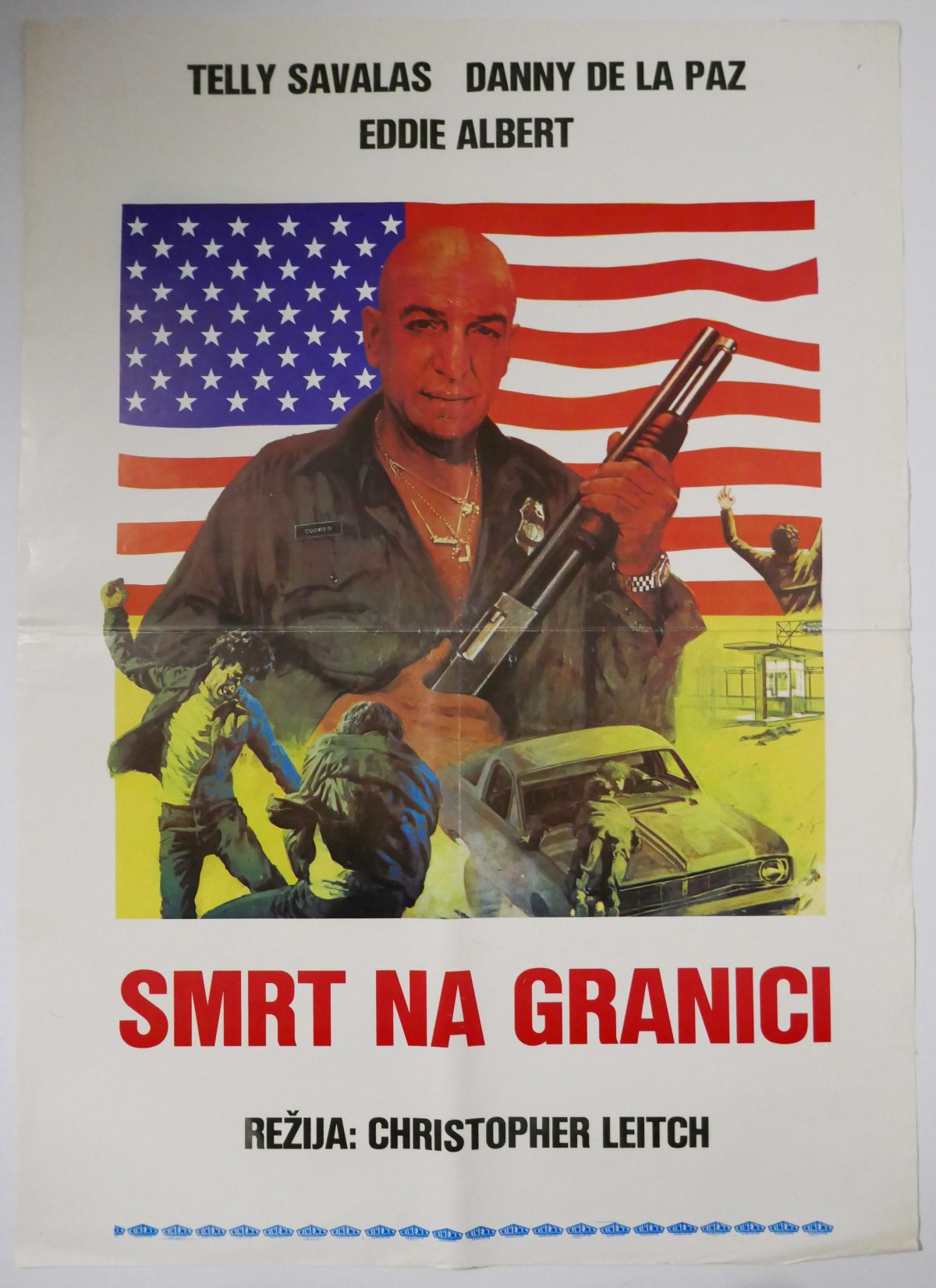 Vintage Movie Poster Border Cop Telly Savalas Danny de la Paz Leich 1980 - Image 1