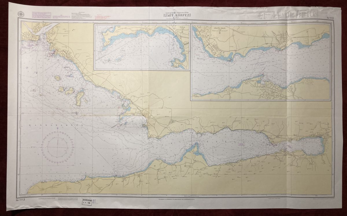 Nautical Chart Gulf of Izmit Korfezi Turkey Marmara Sea Bosphorus 1993 BSH - Image 1