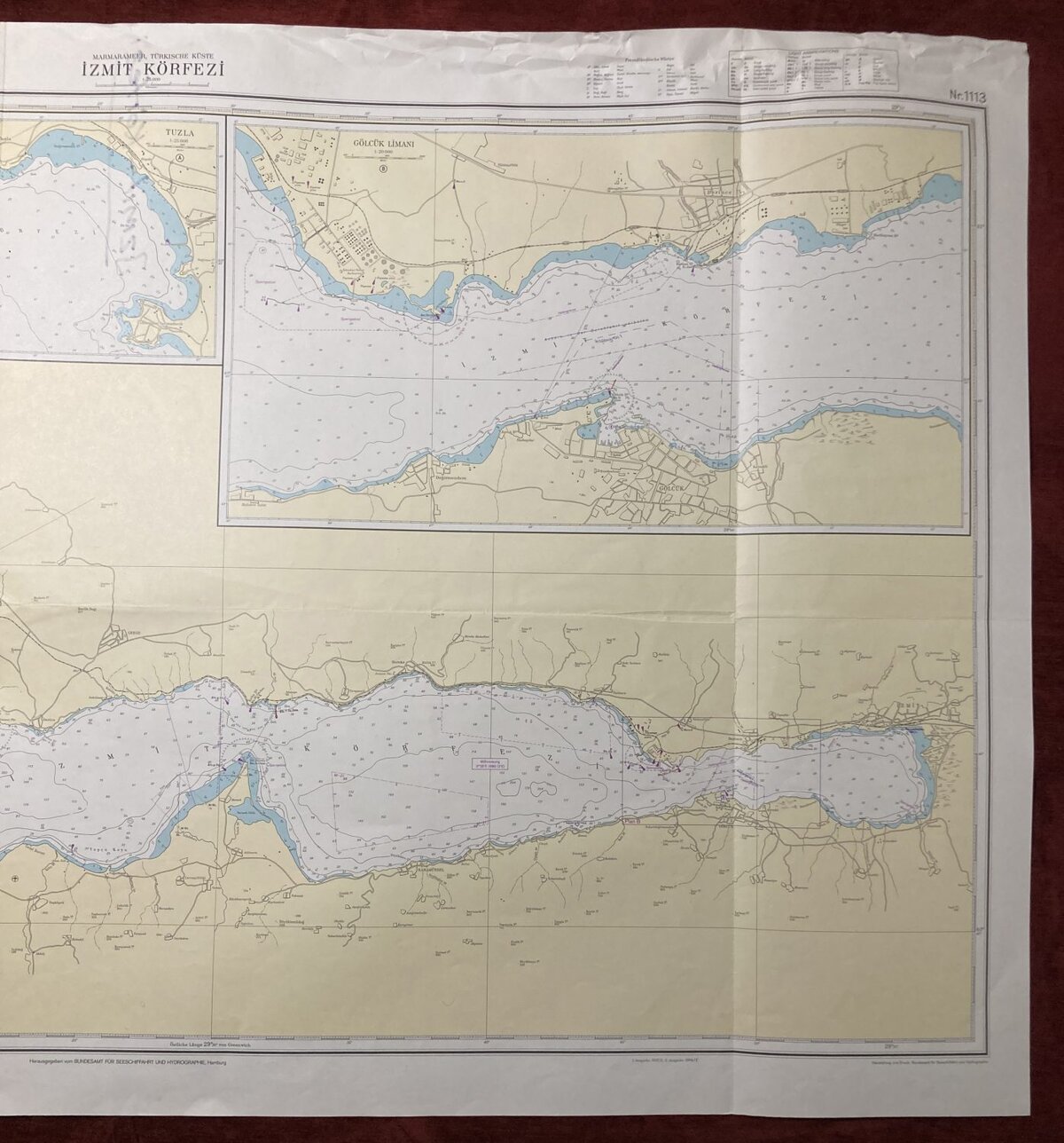 Nautical Chart Gulf of Izmit Korfezi Turkey Marmara Sea Bosphorus 1993 BSH - Image 3