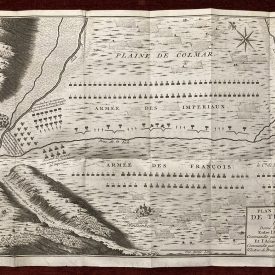 The antique map is showing the plan of the Battle of Turkcheim.