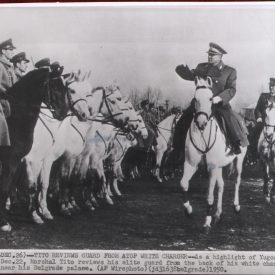 Marshal Tito inspects his elite officers.