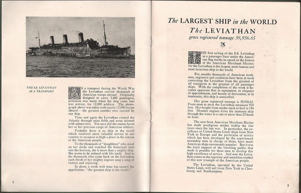 Steamship Leviathan SS Vaterland 1913 WWI Germany USA Lines - Image 3