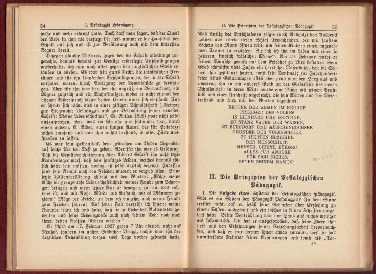 1927 Johann Heinrich Pestalozzi Paul Natorp Pedagogy Swiss Switzerland Education - Image 4