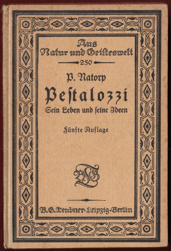 1927 Johann Heinrich Pestalozzi Paul Natorp Pedagogy Swiss Switzerland Education