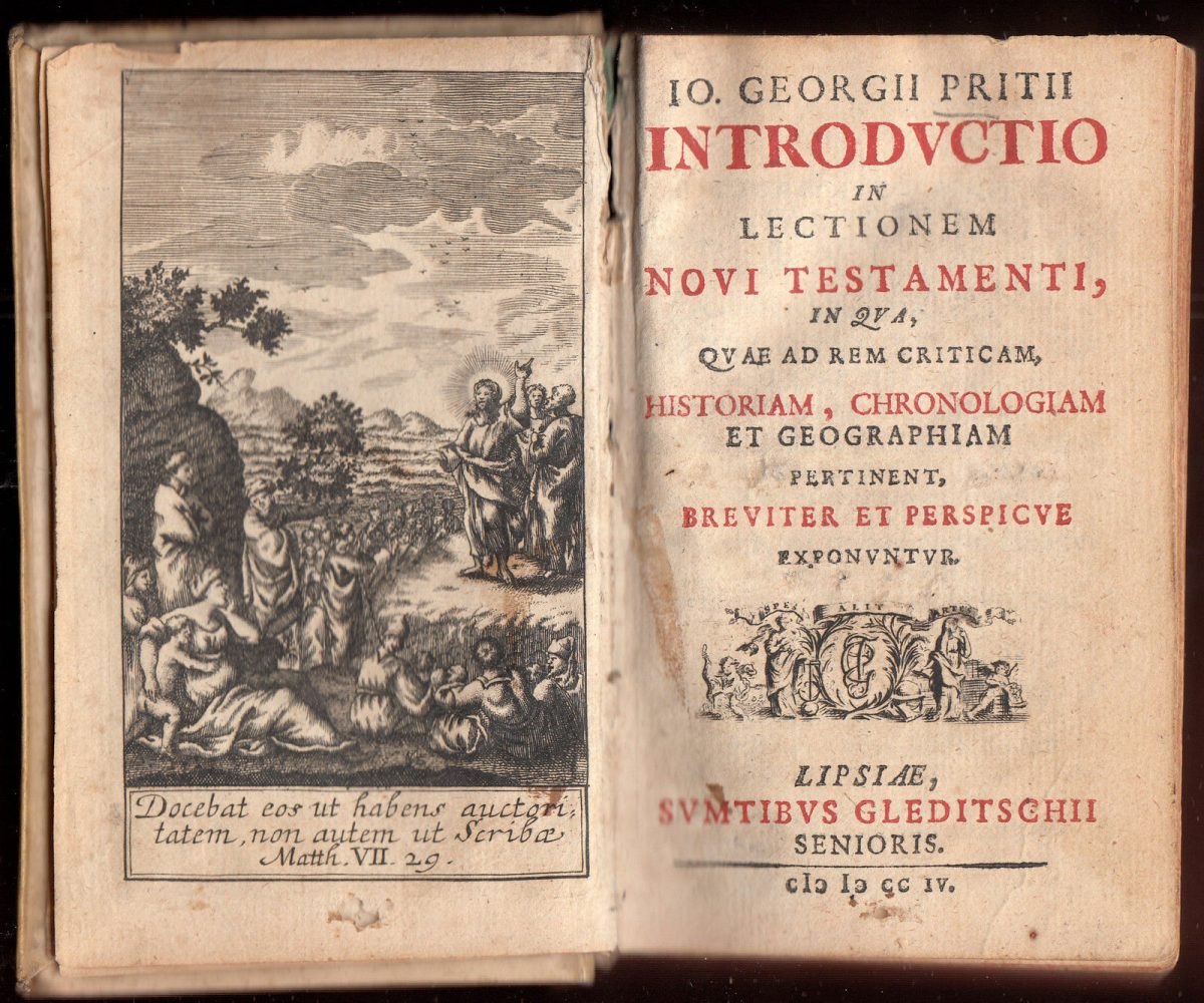 Introduction to New Testament Reading 1704 Antique Book - Image 1