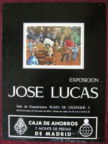 Original Poster Spain Lucas Painting Exhibition 1974 - Image 1