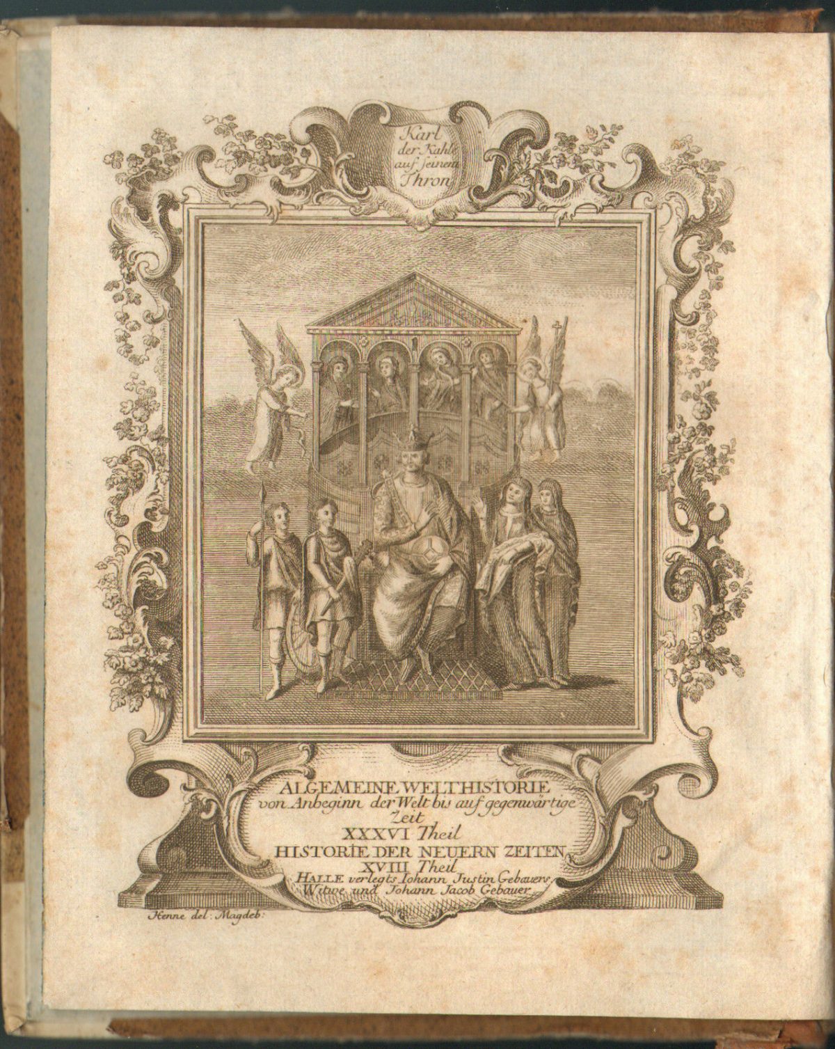 1772 German World History Vol 36 France Royalty Merovingians Charlemagne Meusel - Image 2