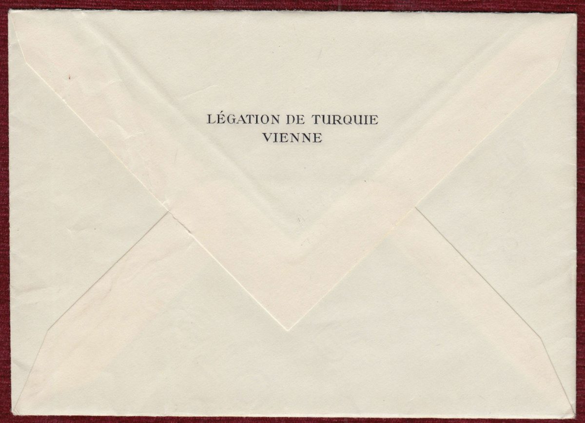 1954 Turkey Ambassador Sahipaglu (?) Austria Vienna Embassy Diplomacy Letter - Image 3