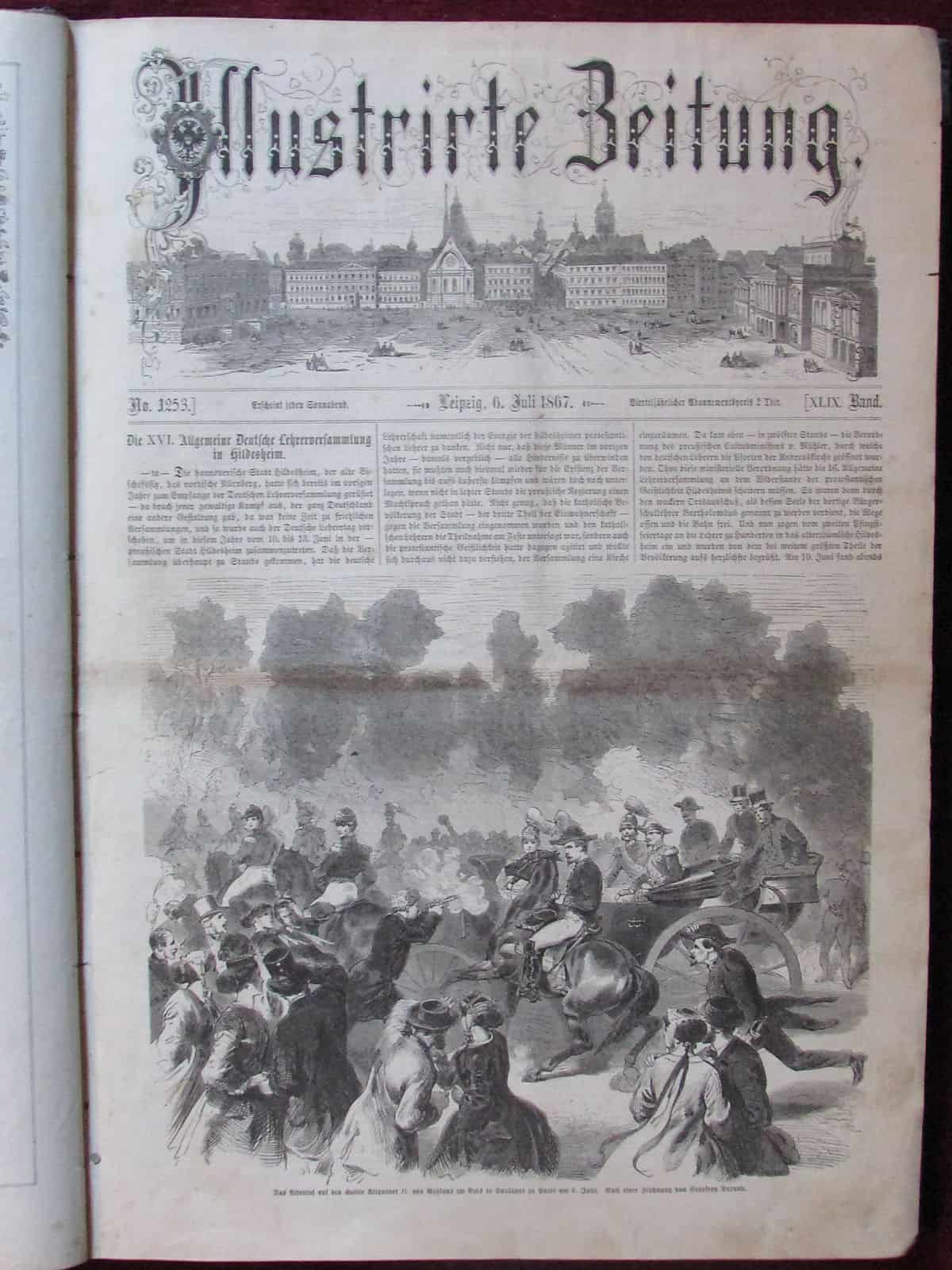 1867 Illustrirte Zeitung Newspaper Magazine Norddeutscher Bund Illustrated Press - Image 3