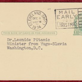 Correspondence card Cleveland