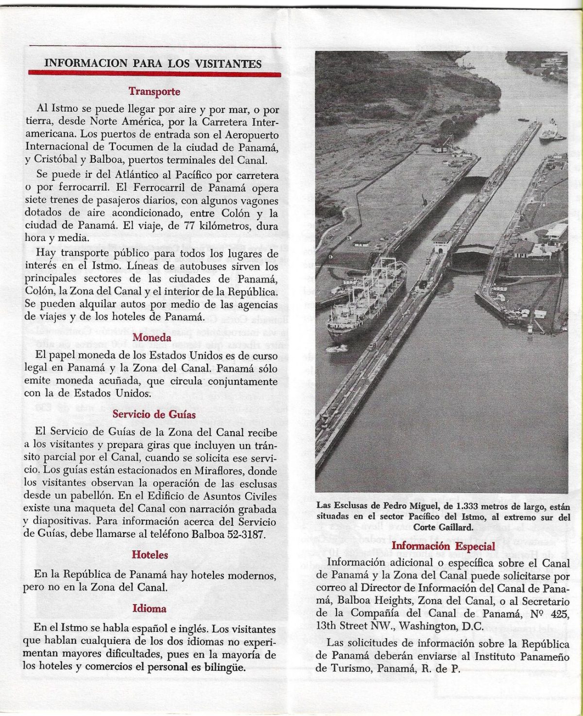 1950s Original Tourist Brochure Panama Canal Atlantic Pacific Ship Spanish - Image 2