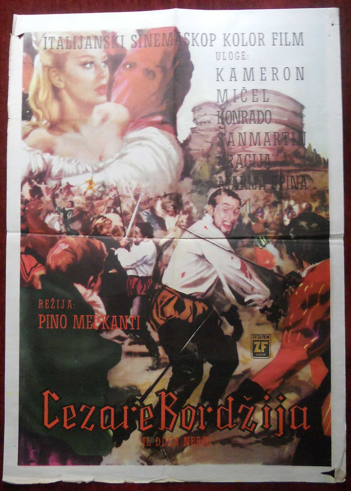 1963 Original Movie Poster The Black Duke Mercanti Mitchell Martin Spina Italy - Image 1