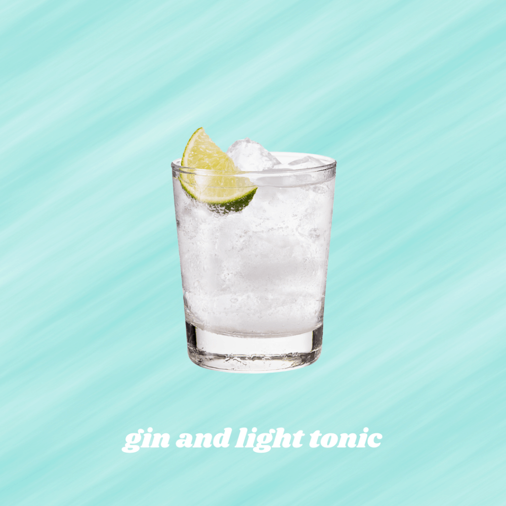 low calorie alocholic drink to order at a bar gin and tonic 