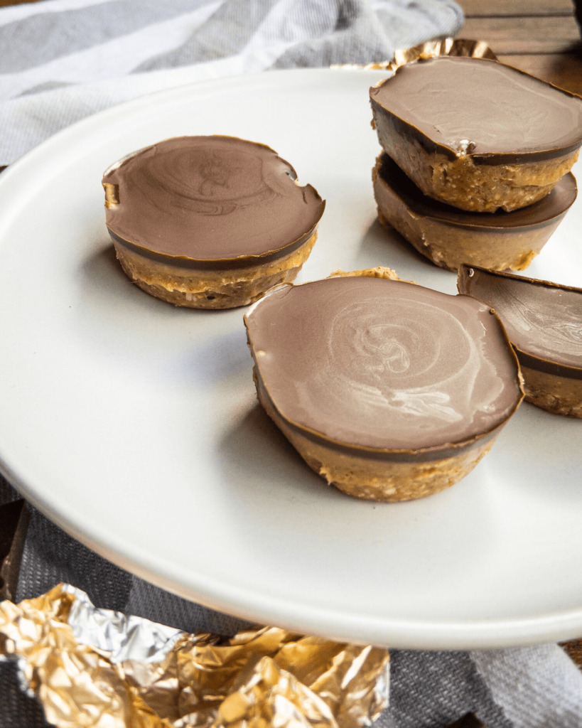 healthy vegan mars bars on a plate