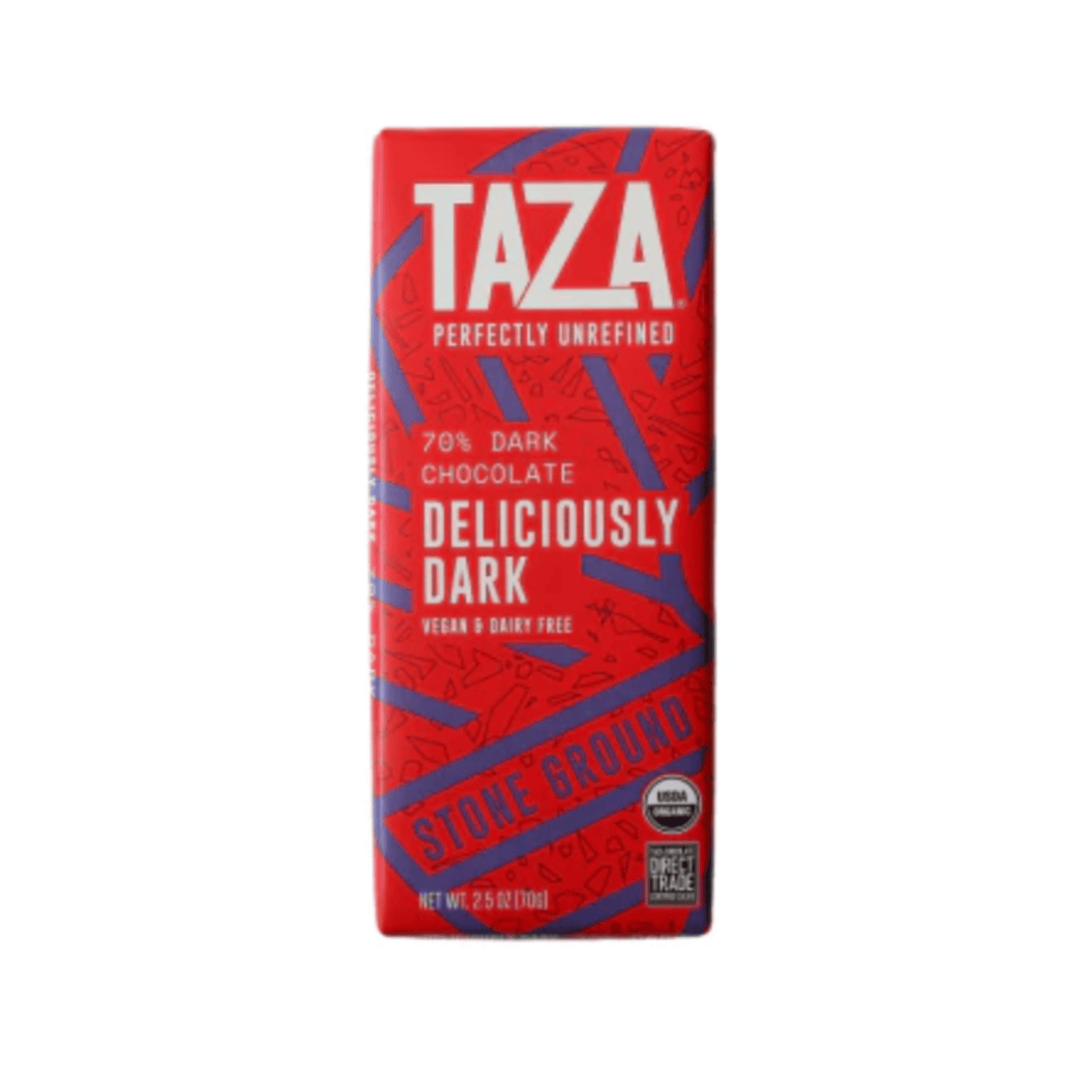 Taza Deliciously Dark chocolate bar.