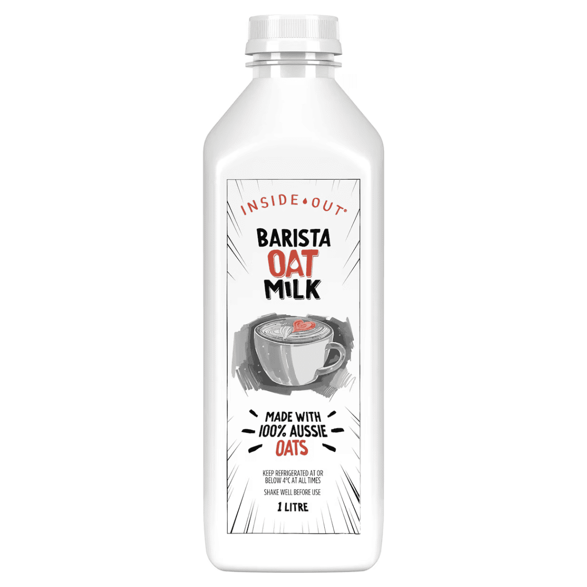 Bottle of Inside Out barista oat milk.