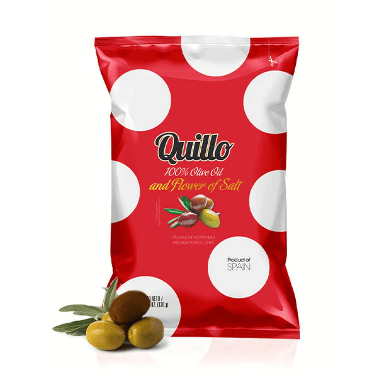 Quillo 100% Olive Oil and Flower of Salt Chips