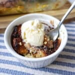 Thumbnail image for hot cross bun bread and butter pudding.