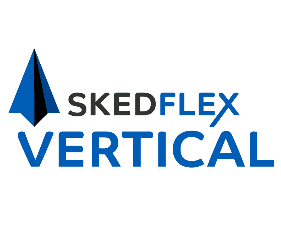 Paper airplane icon representing SkedFlex Vertical scheduling software.