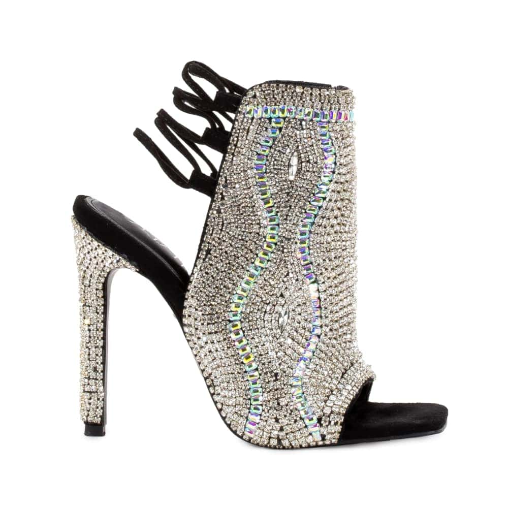 All That Jazz Black Stiletto with Crystal Diamonds