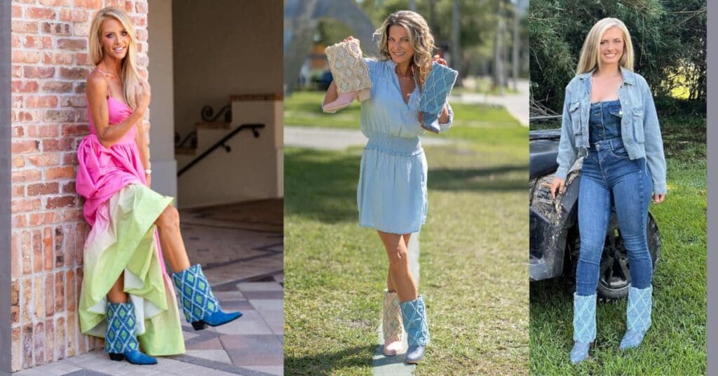 3 models wearing the SkyStruk Boots