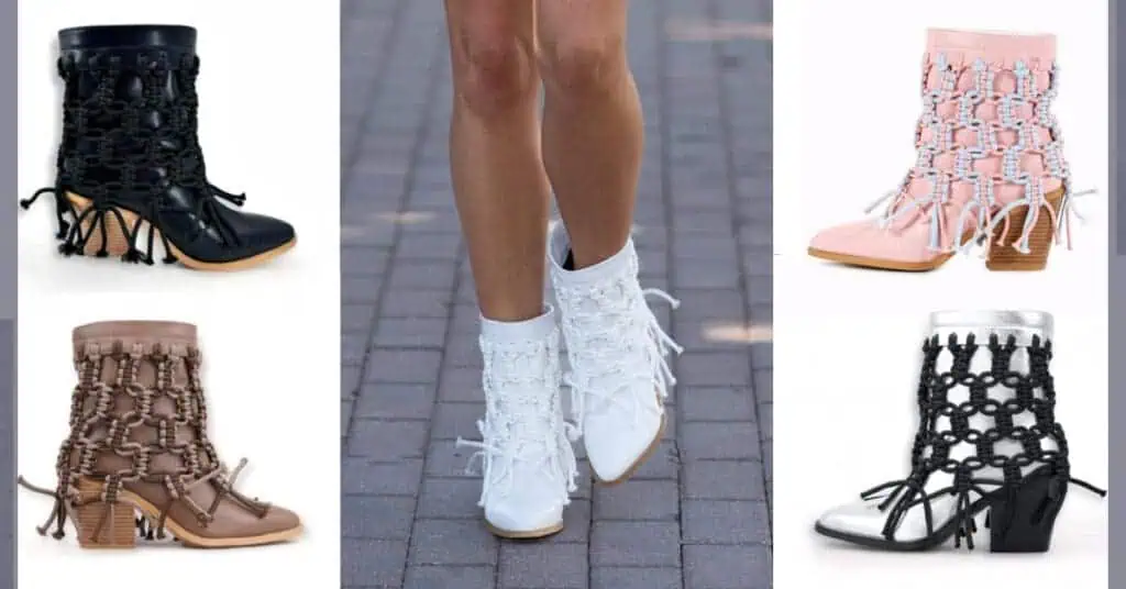 Styles of hand-braided boots by SkyStruk Luxury Heels & Boots
