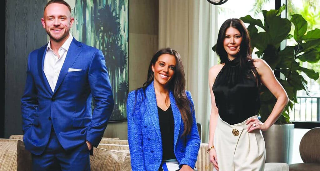 Gulfshore Business 40 under 40 honorees, James "Chip" Acker, Skylar Porter and Erica Current