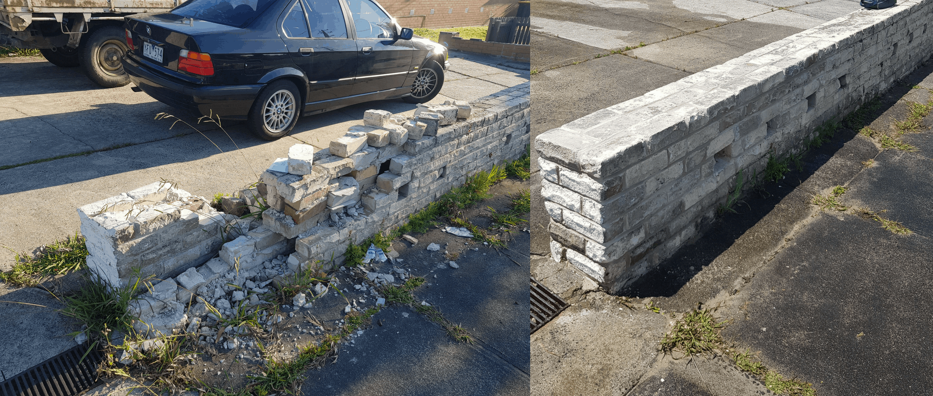 fence renovations small brick job