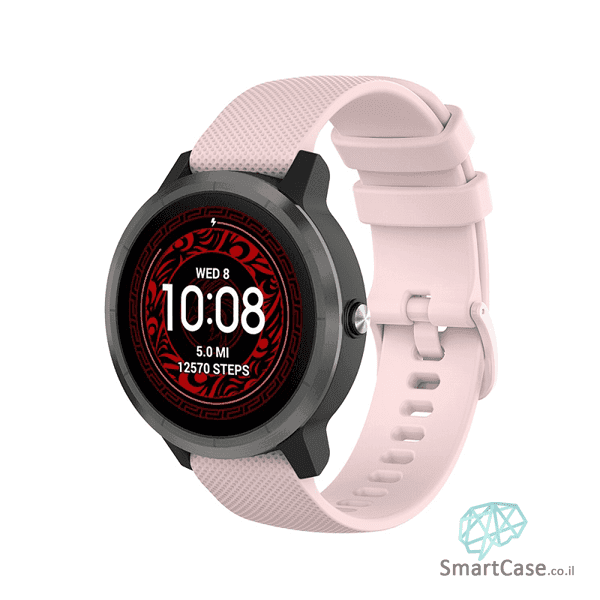 רצועת סיליקון בצבע ורוד עם אבזם לשעוני גלקסי וואווי גרמין הואמי