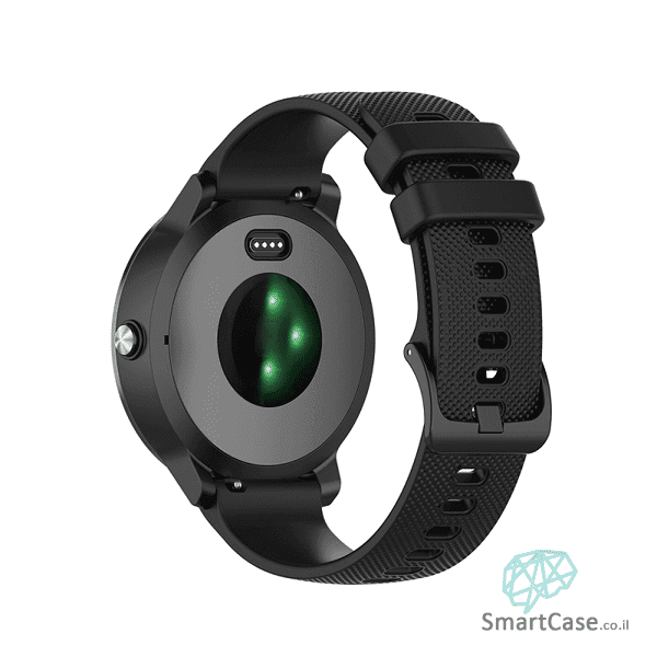 רצועת סיליקון בצבע שחור עם אבזם לשעוני גלקסי וואווי גרמין הואמי