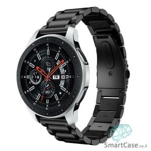 רצועת ברזל חוליות בצבע שחור לשעוני גלקסי וואווי גרמין הואמי