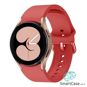 רצועת סיליקון חלקה בצבע אדום עם אבזם מעוגל לשעוני גלקסי ווטש 4