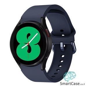 רצועת סיליקון חלקה בצבע Midnight blue עם אבזם מעוגל לשעוני גלקסי ווטש 4