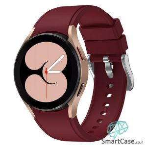רצועת סיליקון חלקה בצבע Wine Red עם אבזם לשעוני גלקסי ווטש 4