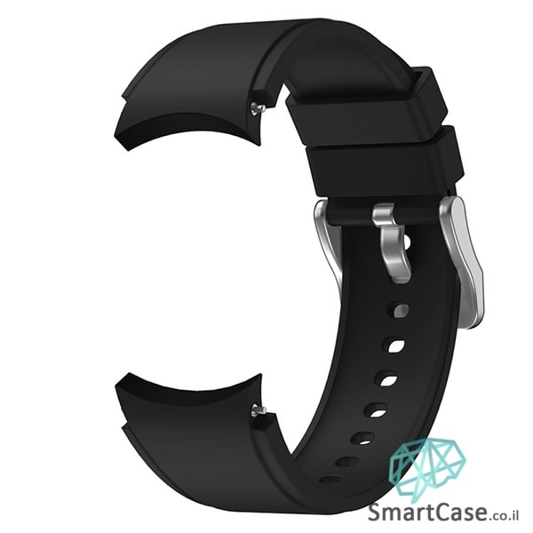 רצועת סיליקון חלקה בצבע שחור עם אבזם לשעוני גלקסי ווטש 4