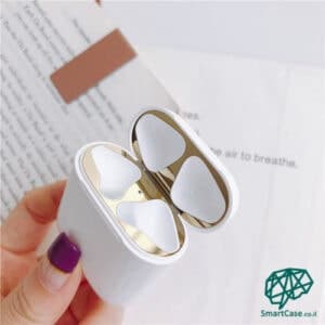 מדבקה אטימה לאיירפודס נגד אבק ולכלוך זהב מטאלי