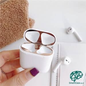 מדבקה אטימה לאיירפודס נגד אבק ולכלוך זהב ורדים מטאלי