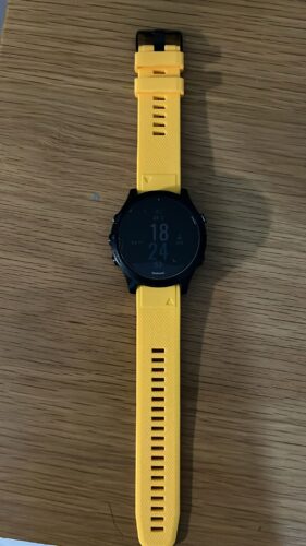 רצועת סיליקון איכותית QuickFit 22MM לשעוני גרמין #07 Yellow photo review