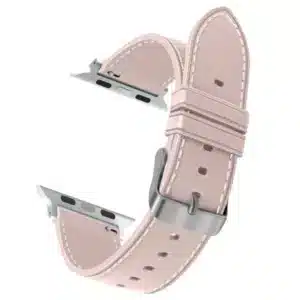 רצועת סיליקון אפל ווטש דמוי עור בצבע Pink