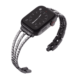 רצועה צמיד אבנים נוצצות לאפל ווטש 38/40/41mm שחור