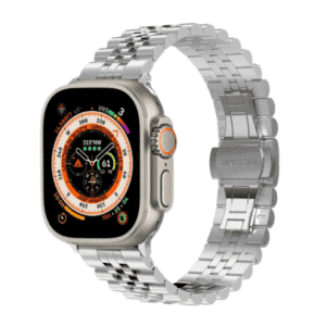 רצועה לאפל ווטש 42/44/45/49mm סגנון Five Beads כסוף