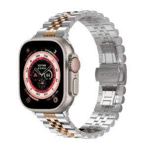 רצועה לאפל ווטש 42/44/45/49mm סגנון Five Beads כסוף זהב ורדים