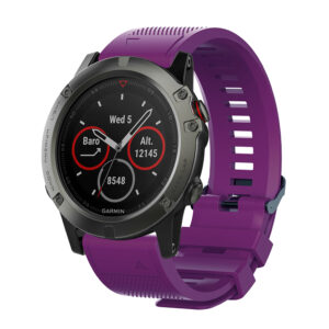 רצועת סיליקון איכותית QuickFit 22MM לשעוני גרמין #11 Purple