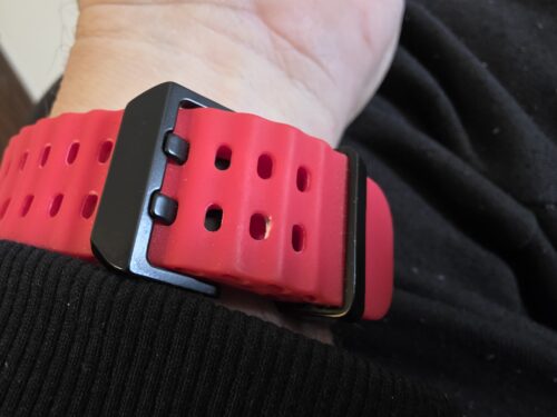 רצועה לשעון סמסונג גלקסי ווטש אולטרה סיליקון אושן אדום photo review