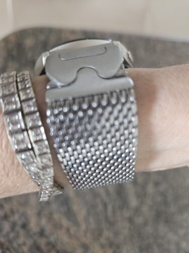 רצועת ברזל מגנט Mesh Quick Release 20mm כסוף photo review